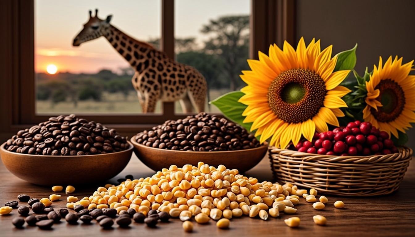 Récoltes abondantes de café, maïs et tournesols de Wema Agro