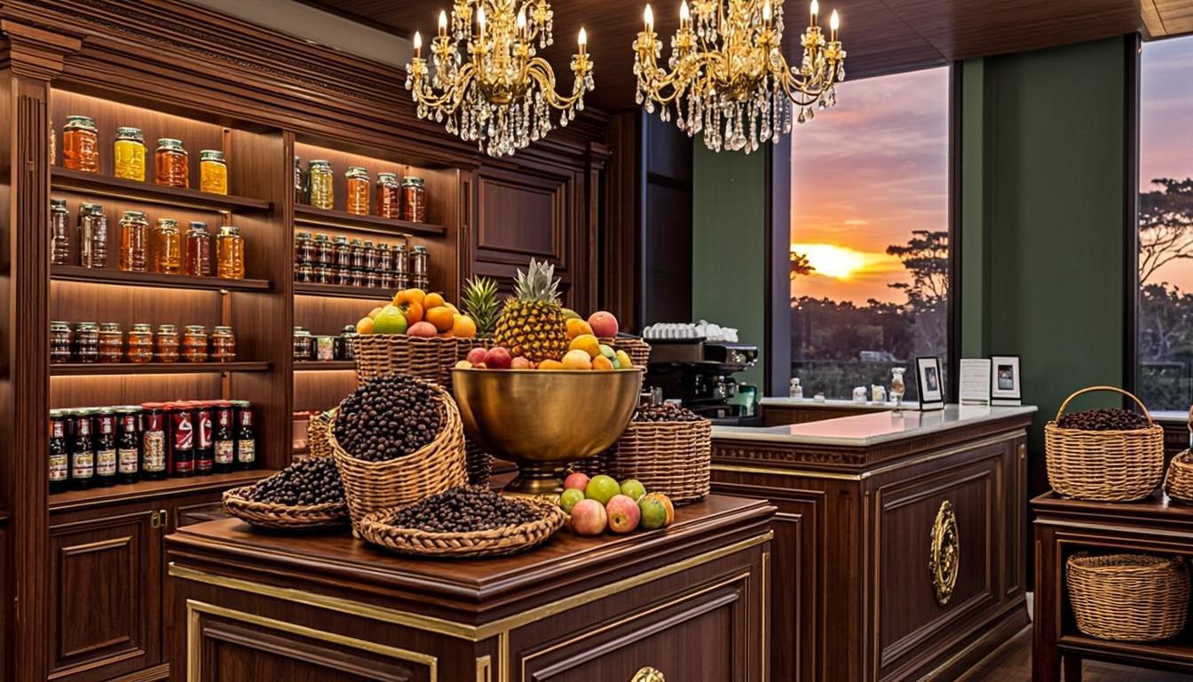 Intérieur de la boutique prestige Wema Agro à Dar es Salaam